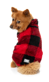 Checkered Teddy Sweater - Red