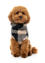 Checkered Teddy Sweater - Black/Beige