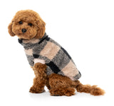 Checkered Teddy Sweater - Black/Beige