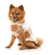 Checkered Teddy Sweater - Tan
