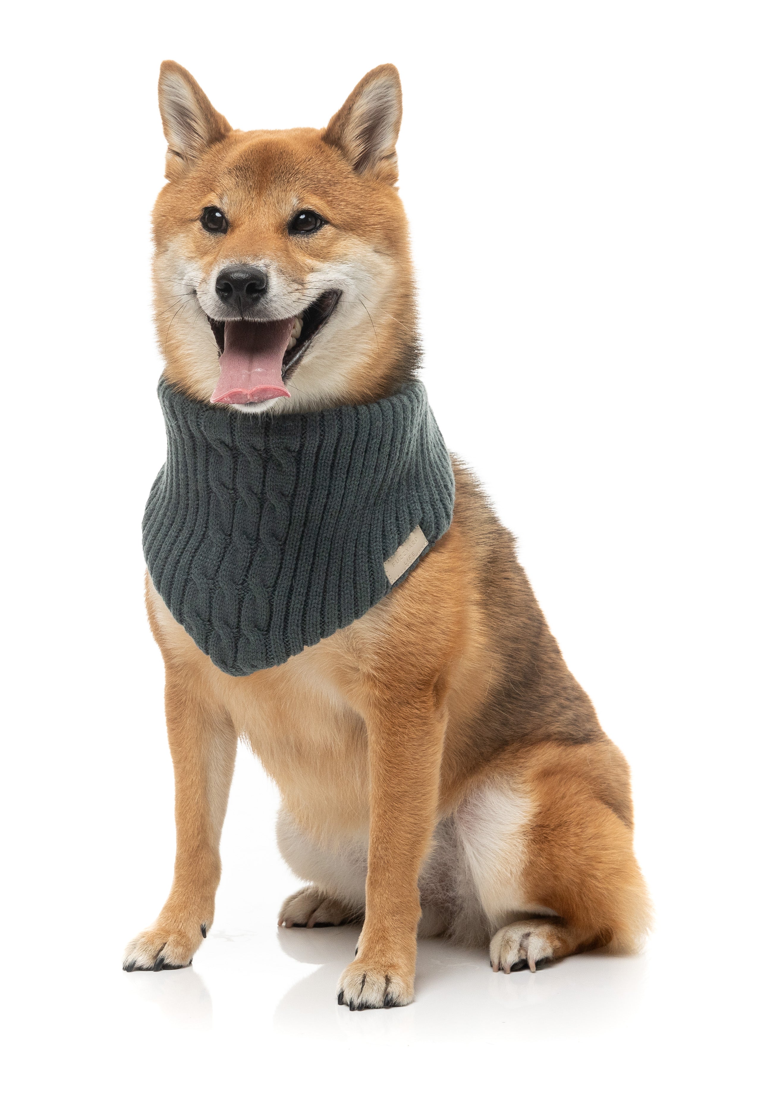 FuzzYard Life Knitted Bandana - Slate Grey