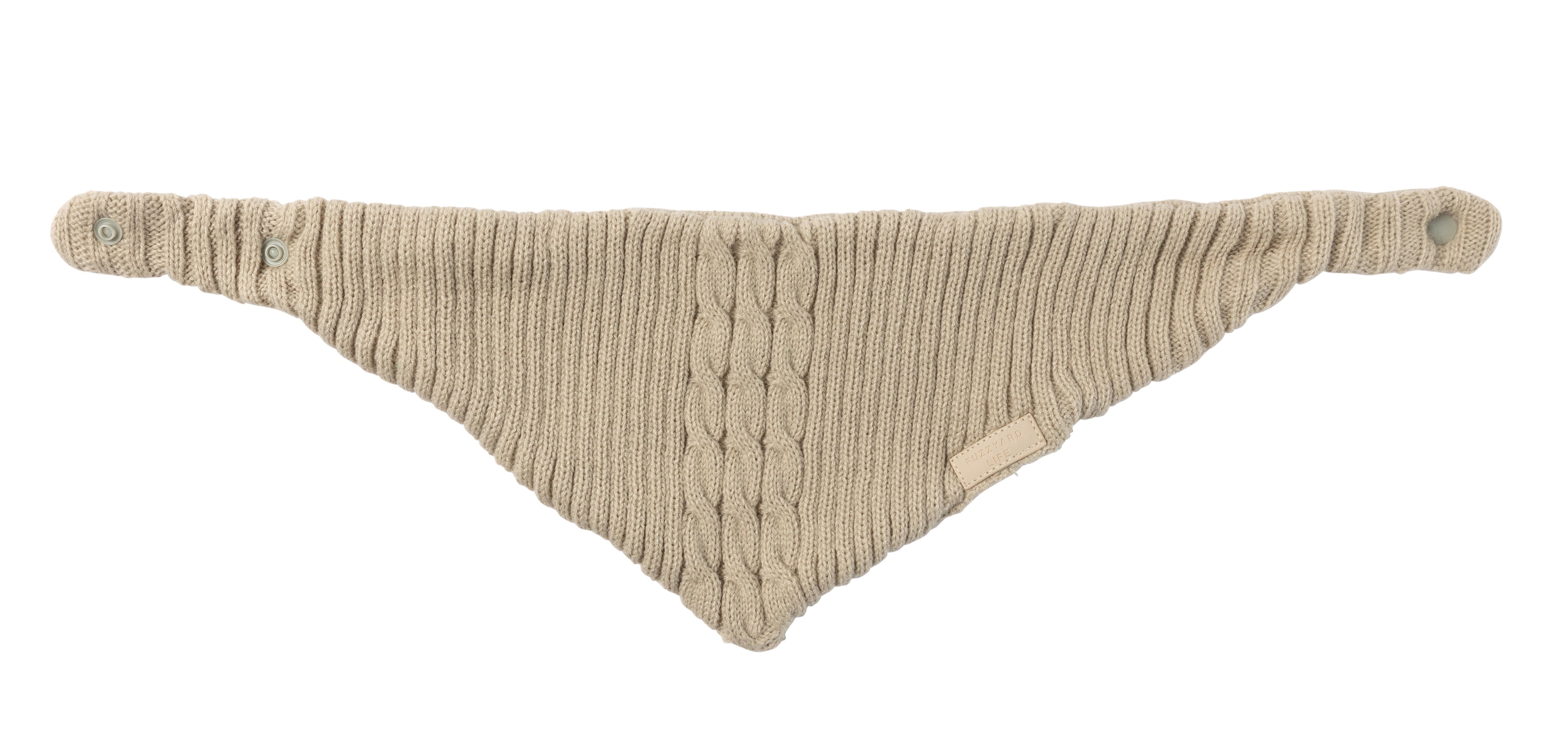 FuzzYard Life Knitted Bandana - Sandstone