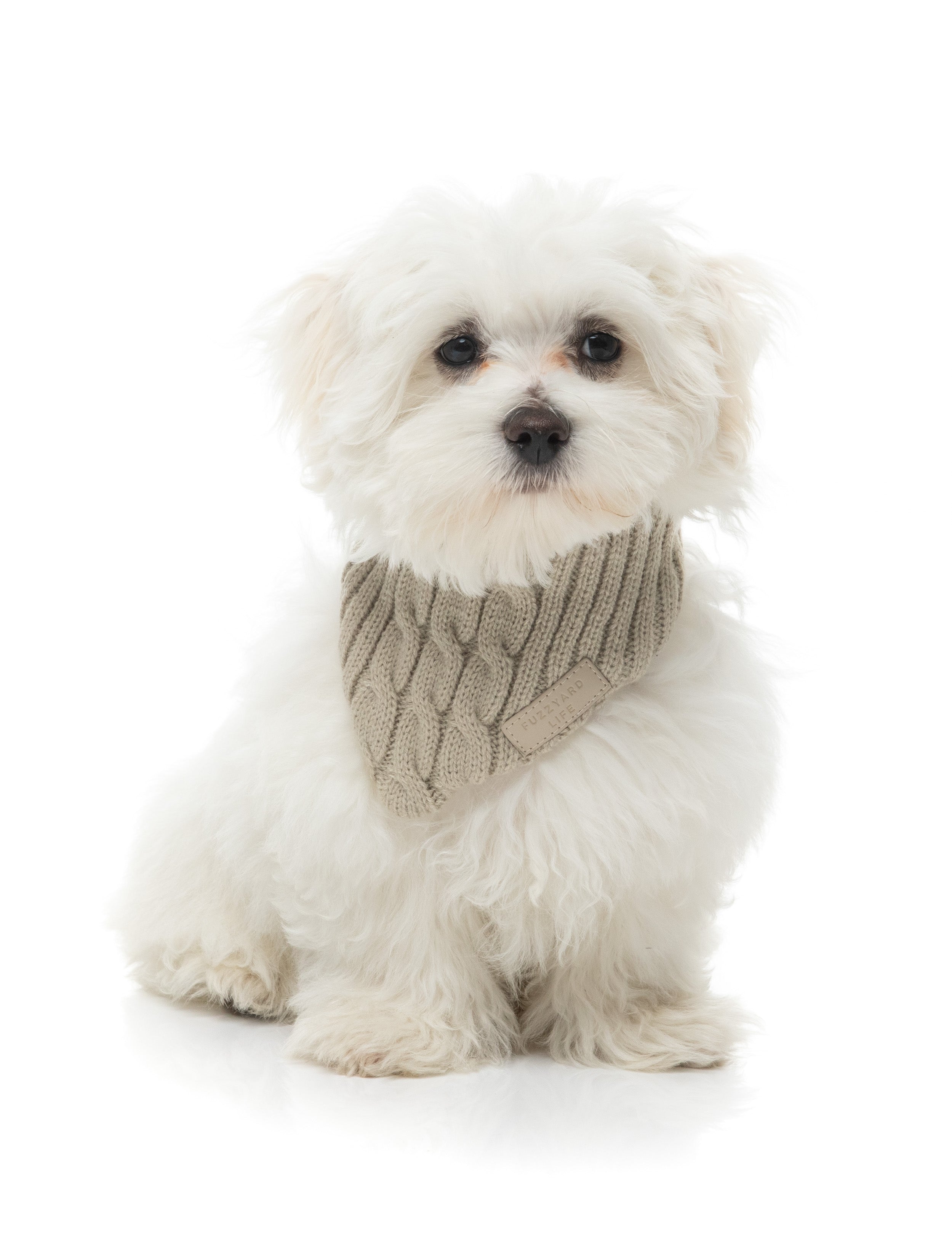FuzzYard Life Knitted Bandana - Sandstone