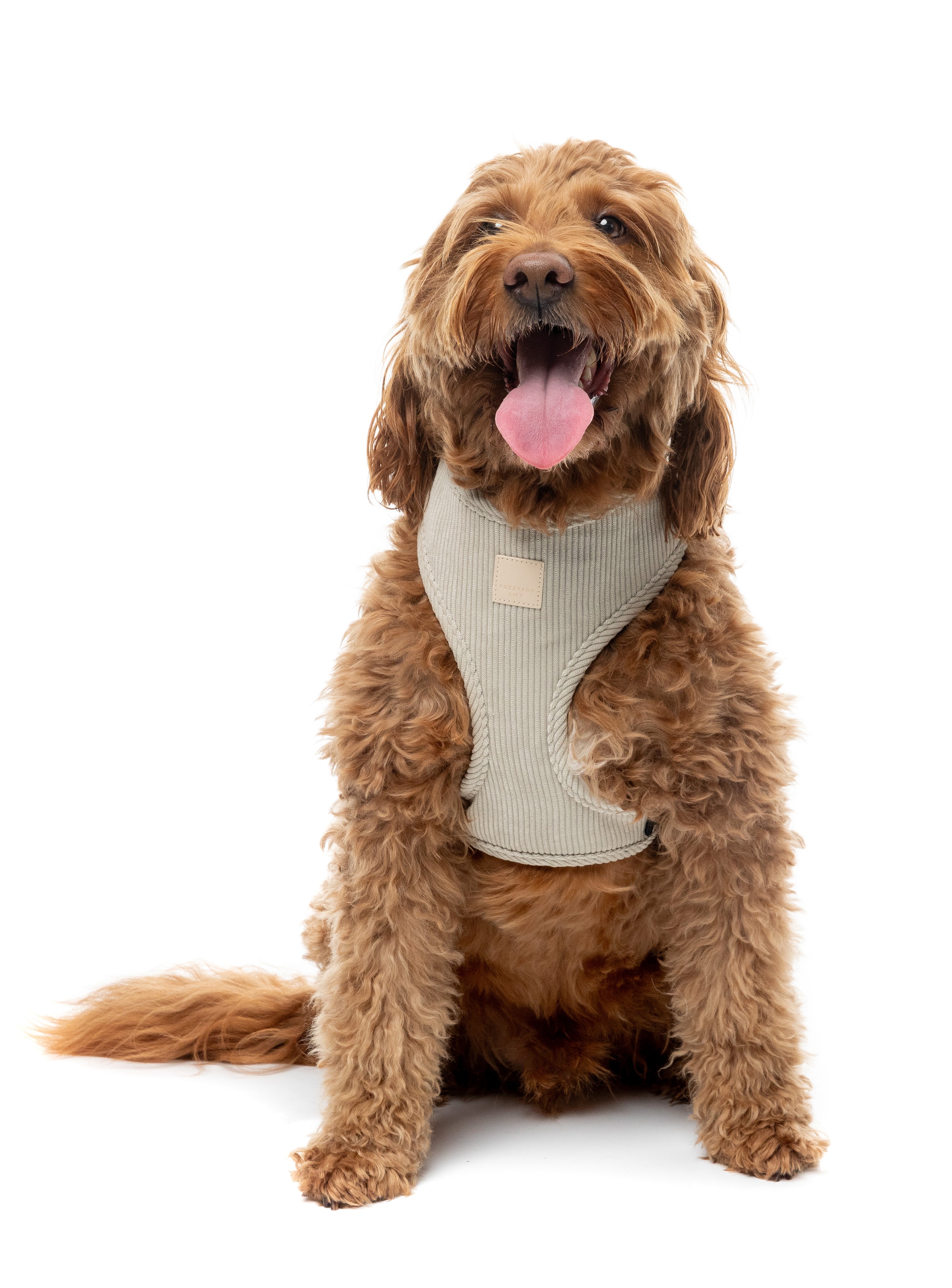 FuzzYard Life Corduroy Step In Harness - Sandstone