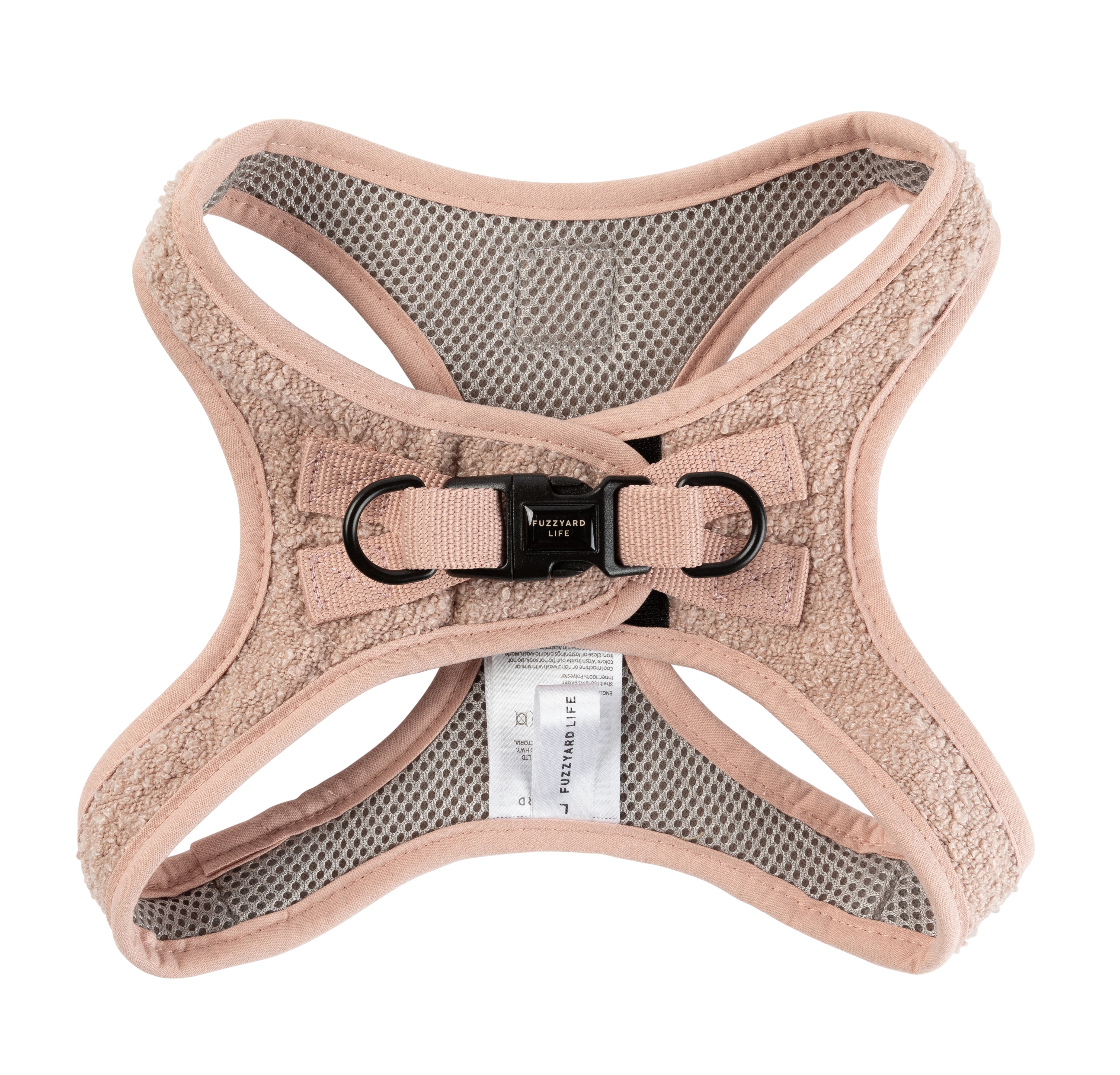 FuzzYard Life Boucle Step-In Harness - Soft Blush
