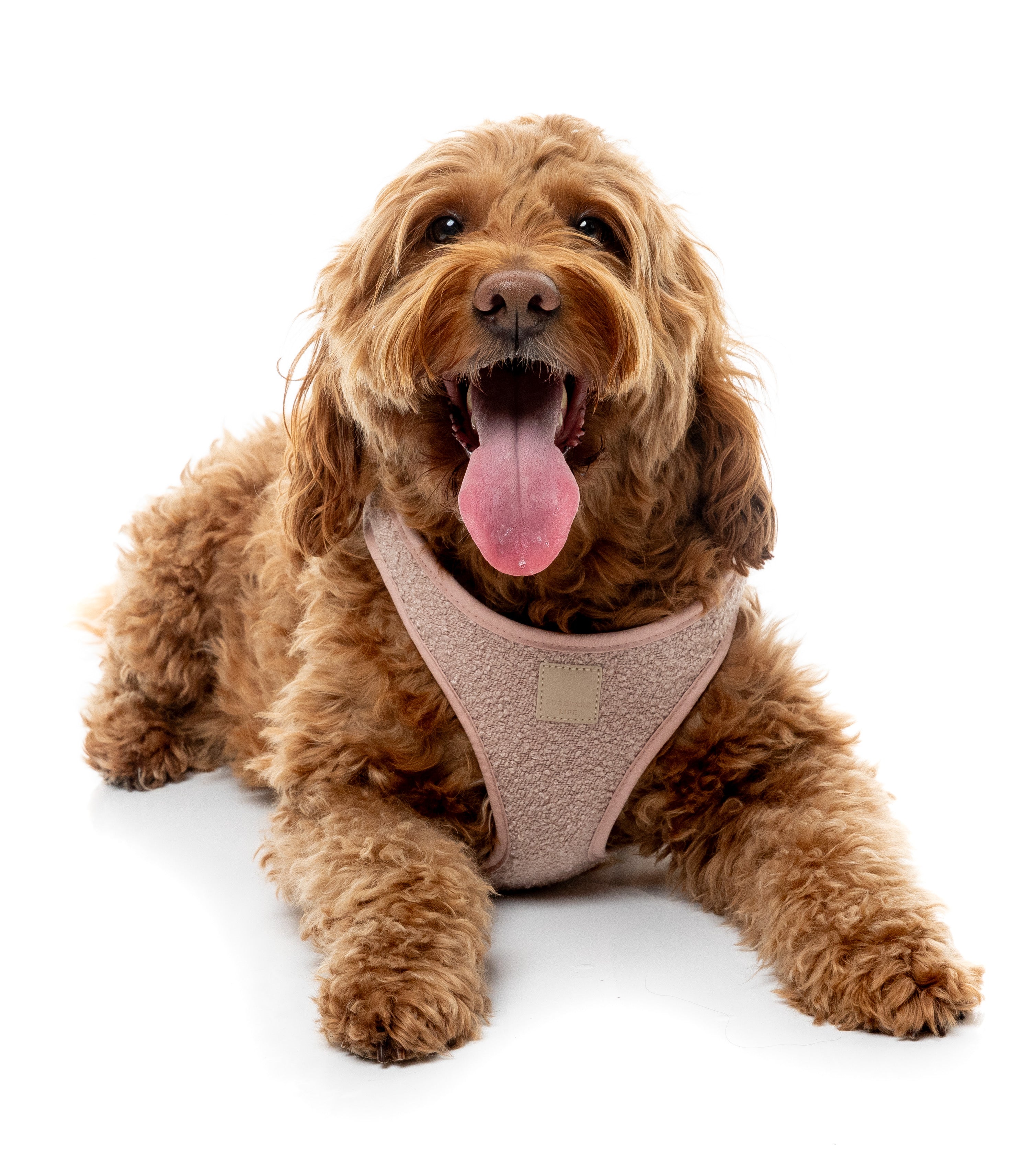 FuzzYard Life Boucle Step-In Harness - Soft Blush