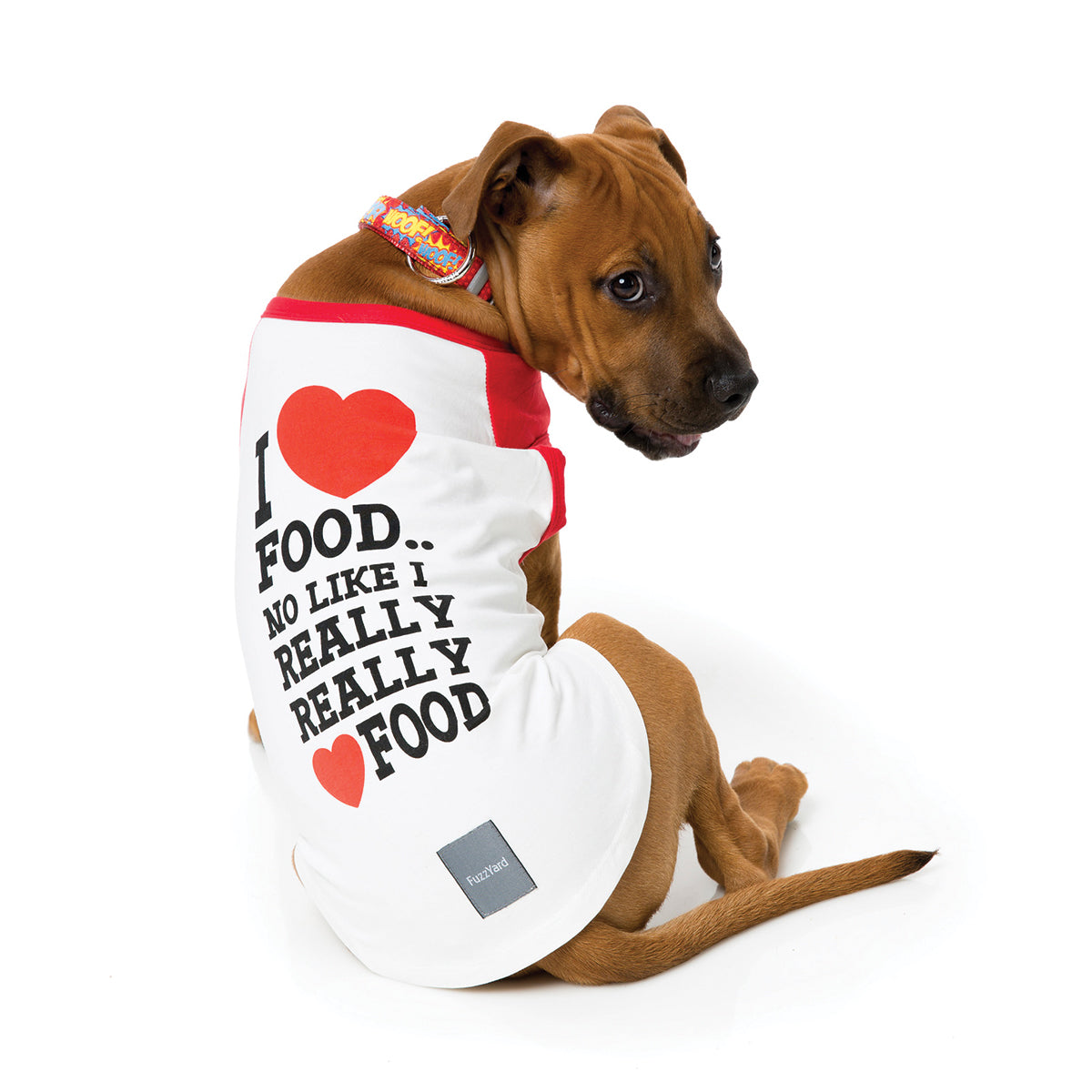 FuzzYard I love food t-shirt for dogs