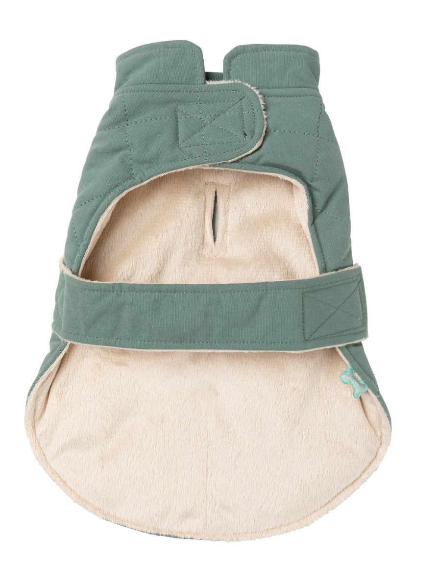FuzzYard Life Quilted Cotton Wrap Vest - Myrtle Green by FuzzYard Life