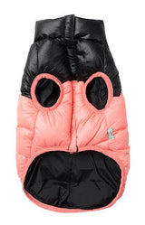 Pink Lightweight and waterproof puffer jacket for dogs by FuzzYard