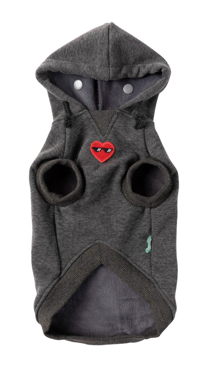 grey heartbreaker hoodie for dogs