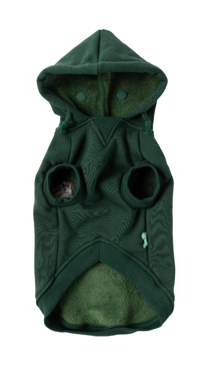 green yardsters hoodie for dogs