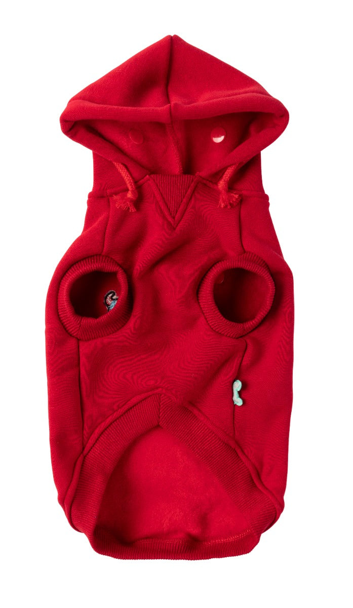 Red Yardsters Hoodie For Dogs