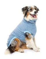 medium dog in Washed Blue Turtle Teddy Sweater For Dogs - By FuzzYard