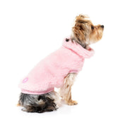 York shire terrier in Pink Turtle Teddy Sweater For Dogs - By FuzzYard