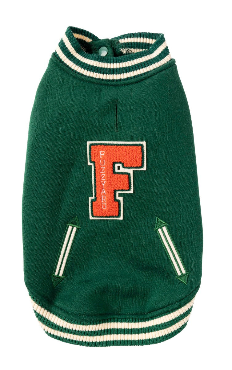 The Letterman Jacket For Dogs In Green