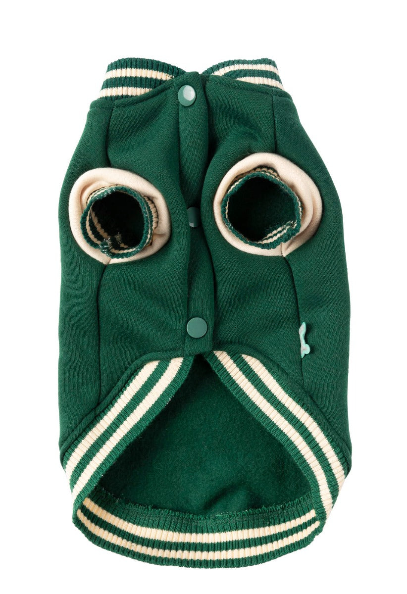 The Letterman Jacket For Dogs In Green