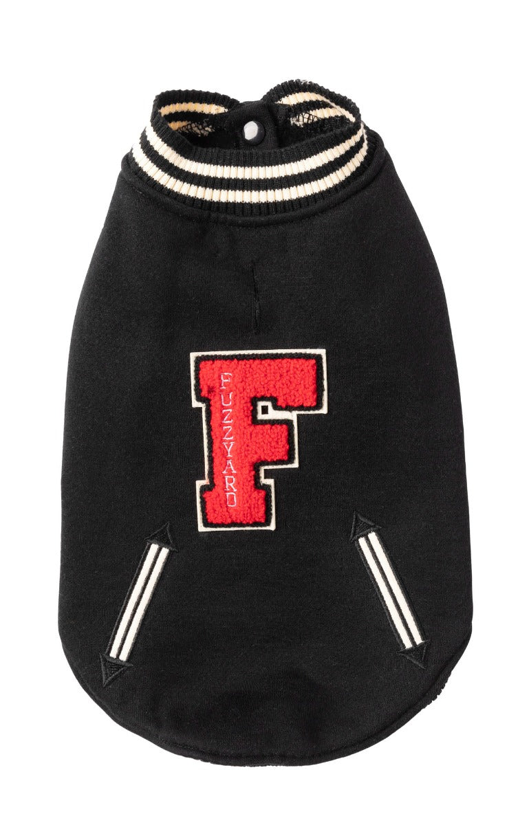 The Letterman Jacket For Dogs In Black