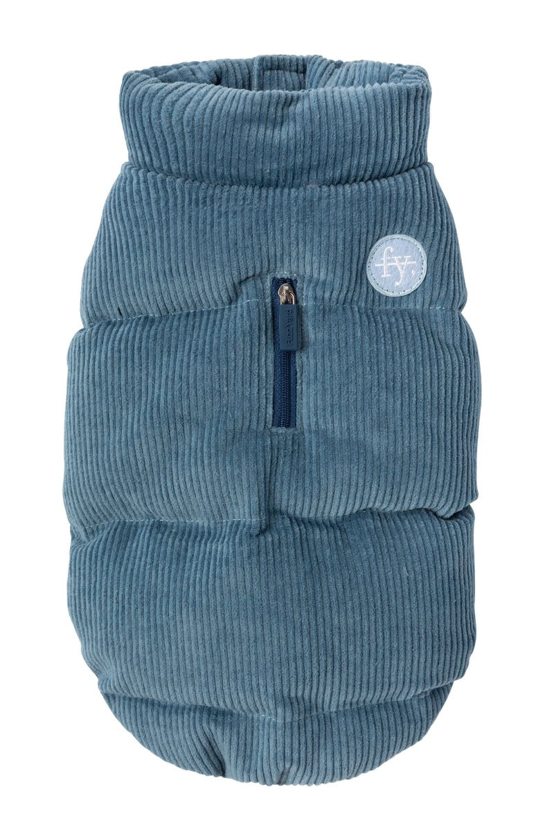 Mosman puffer Jacket In washed blue