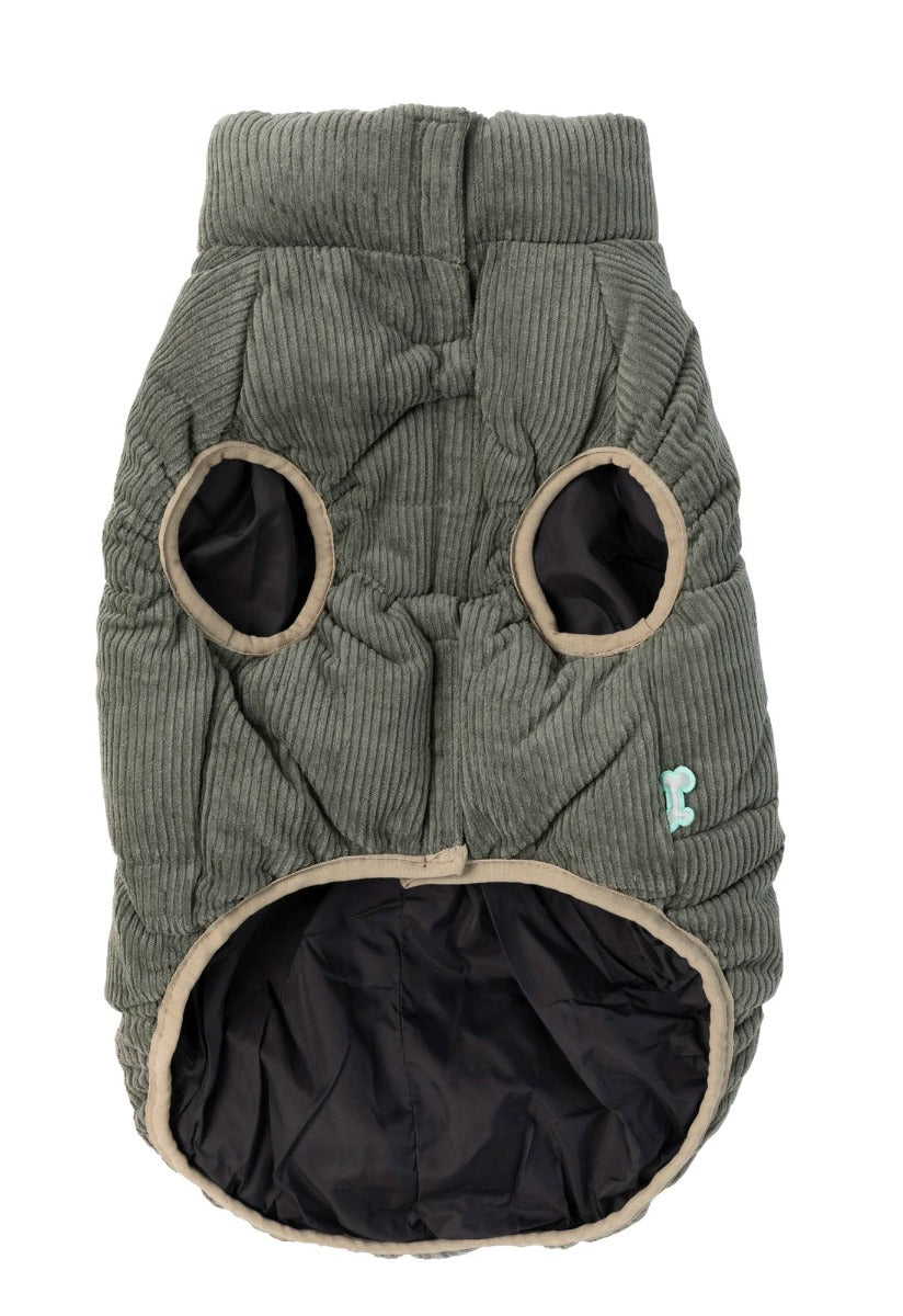 Mosman Puffer Jacket In Khaki for dogs by FuzzYard