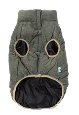 Mosman Puffer Jacket In Khaki for dogs by FuzzYard