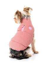 small dog wearing Mosman puffer Jacket In pink by fuzzyard