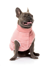 small dog wearing Mosman puffer Jacket In pink by fuzzyard
