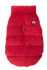 Mosman Puffer Jacket In Red - FuzzYard