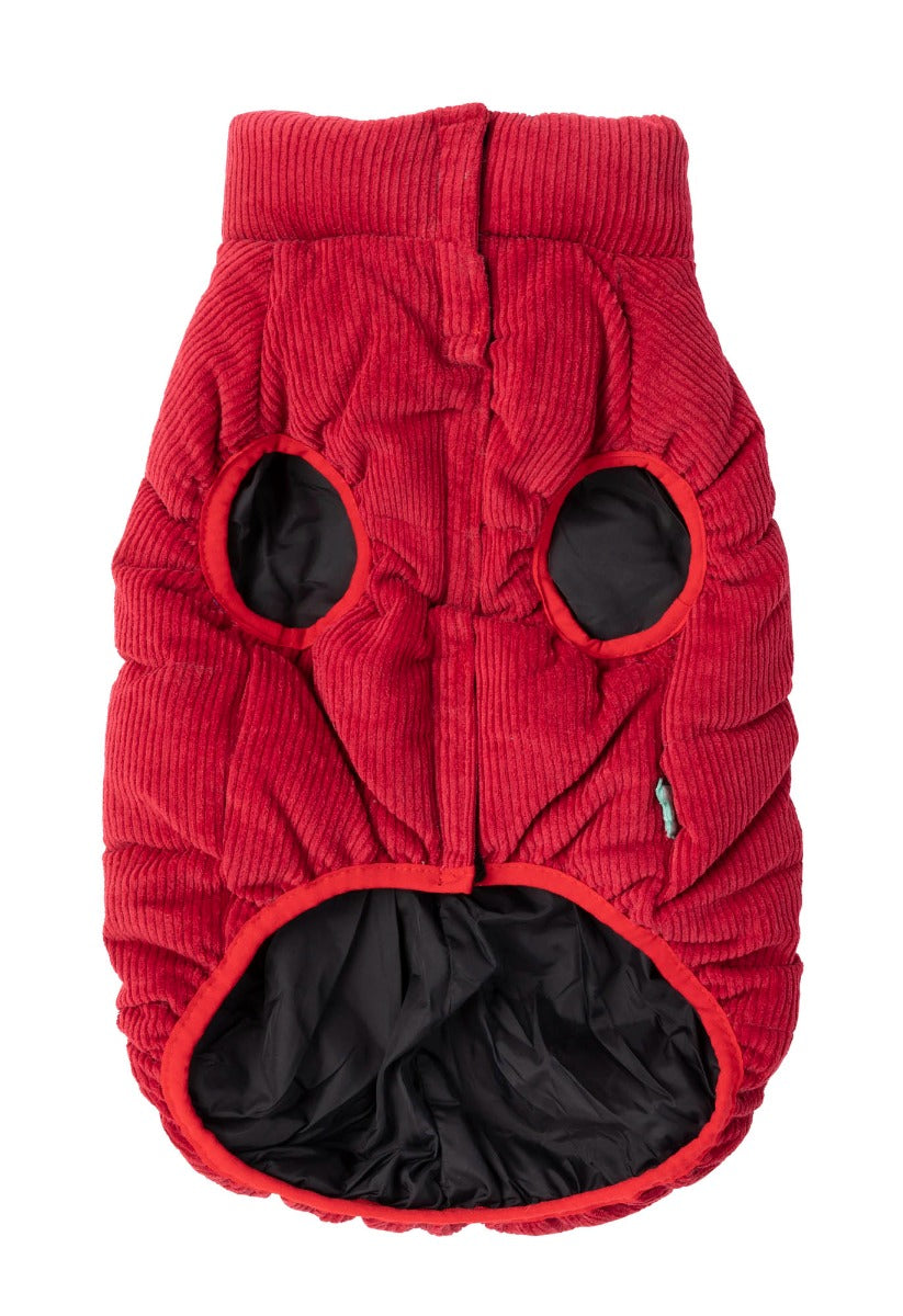 Mosman Puffer Jacket In Red - FuzzYard