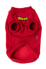 The Woof Sweater in red by FuzzYard