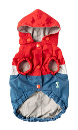 The Seattle Jacket in red and blue by FuzzYard.