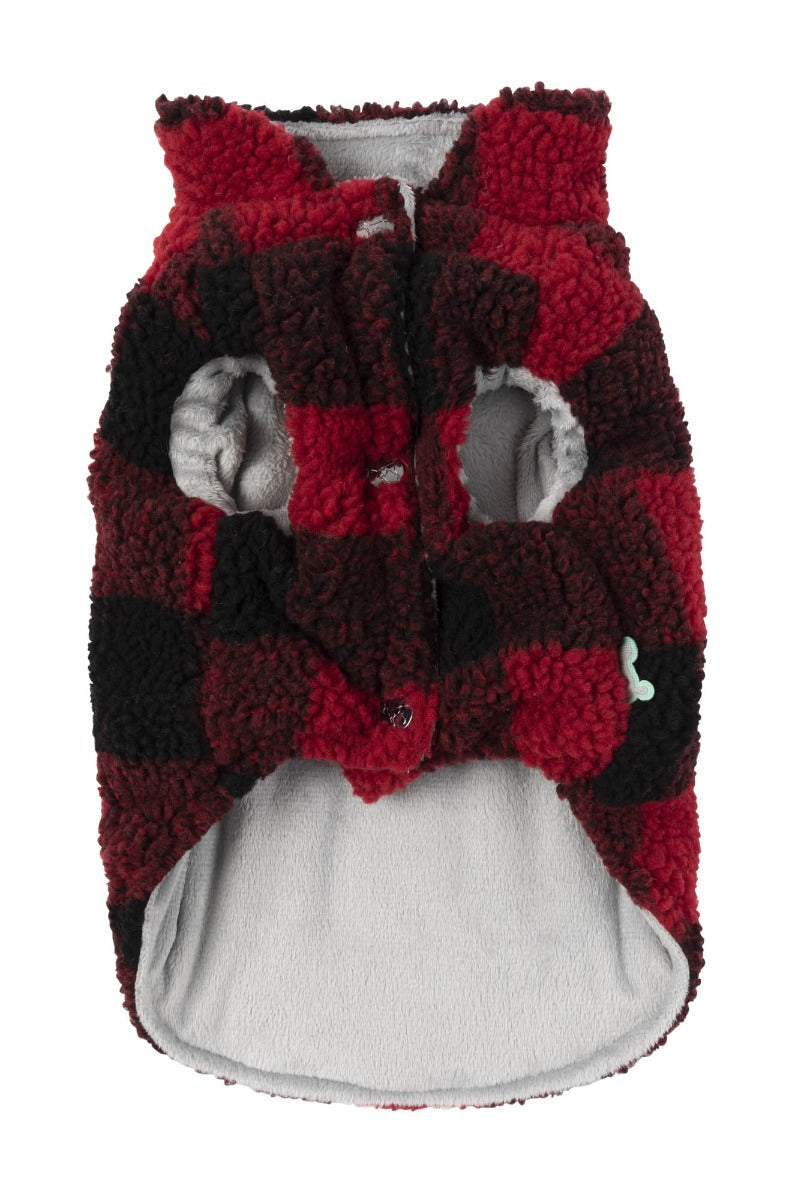 The Lumberjack Jacket in Black & Red by FuzzYard