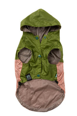 Ormond Raincoat - Olive/Pink by Fuzzyard