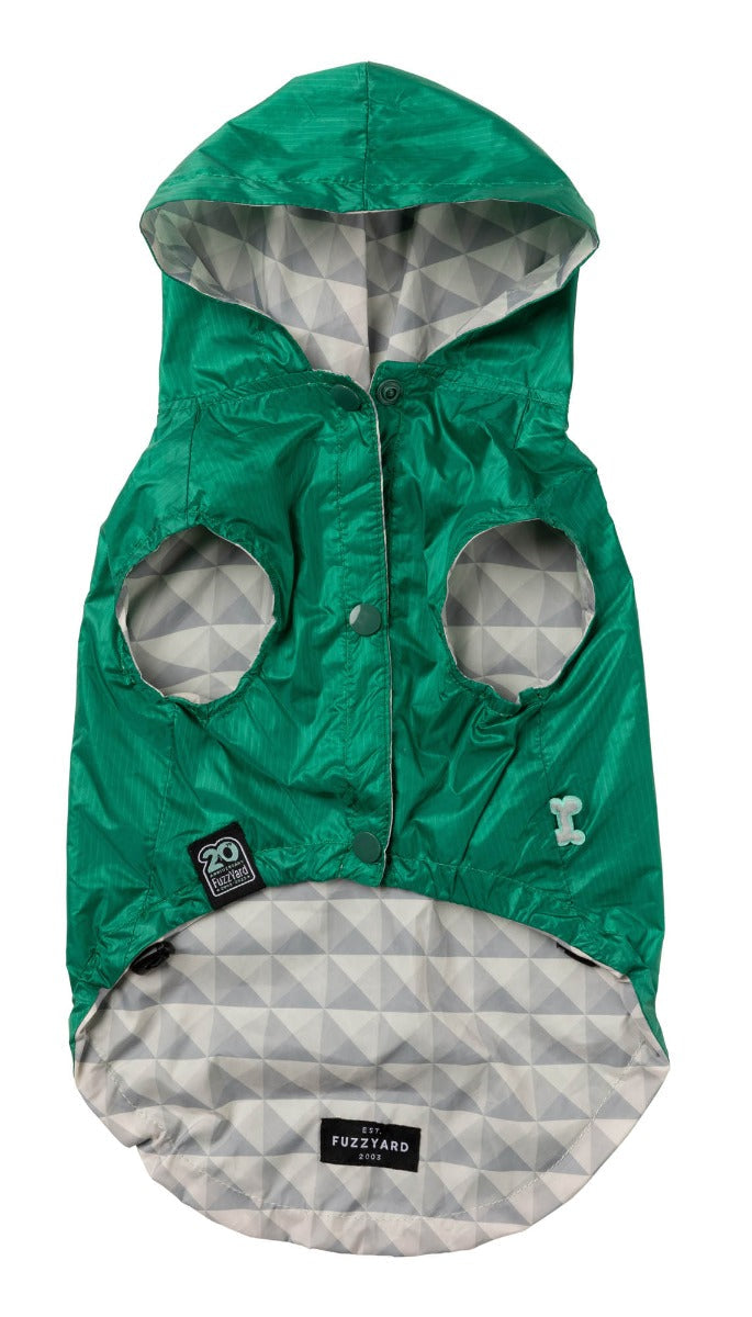 Flipside Raincoat - Green/Beige by FuzzYard