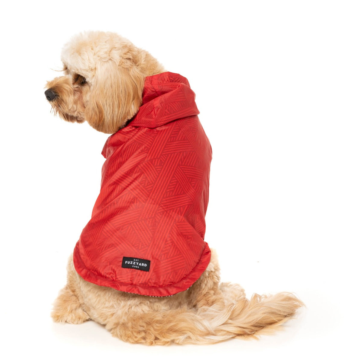 Flipside Raincoat - Red/Black/White by FuzzYard
