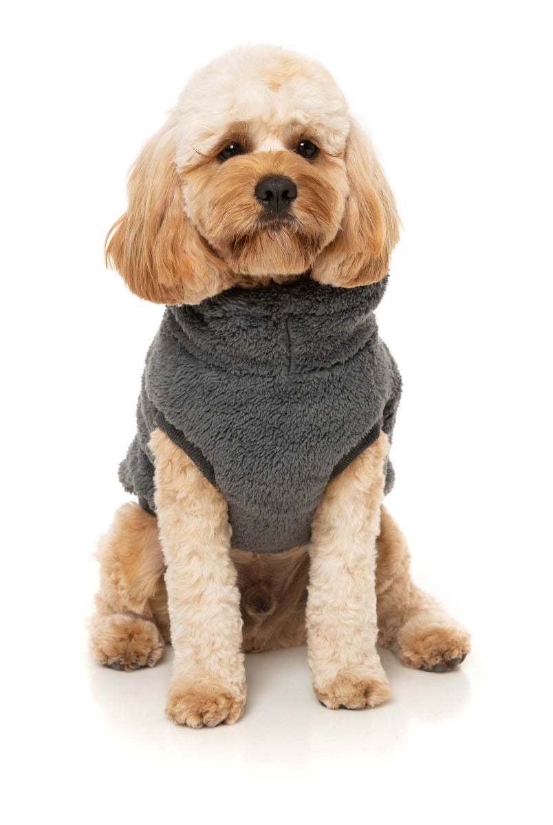 Turtle Teddy Sweater - Charcoal by Fuzzyard