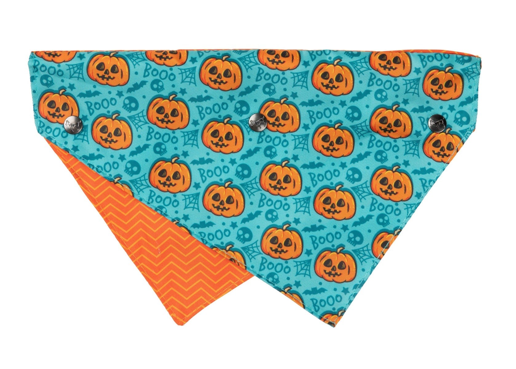 Jack Jack Jackie Lantern Bandana - Teal by FuzzYard