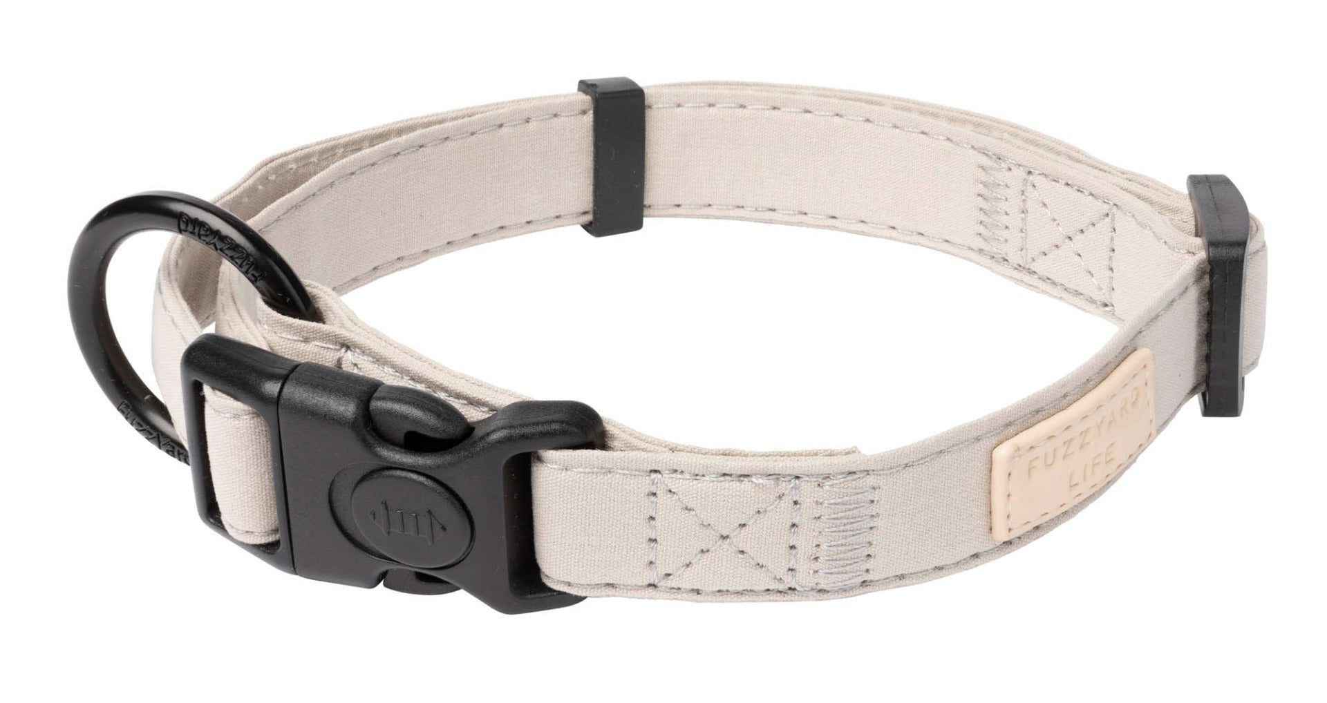 FuzzYard Life Dog Collar - Sandstone - medium
