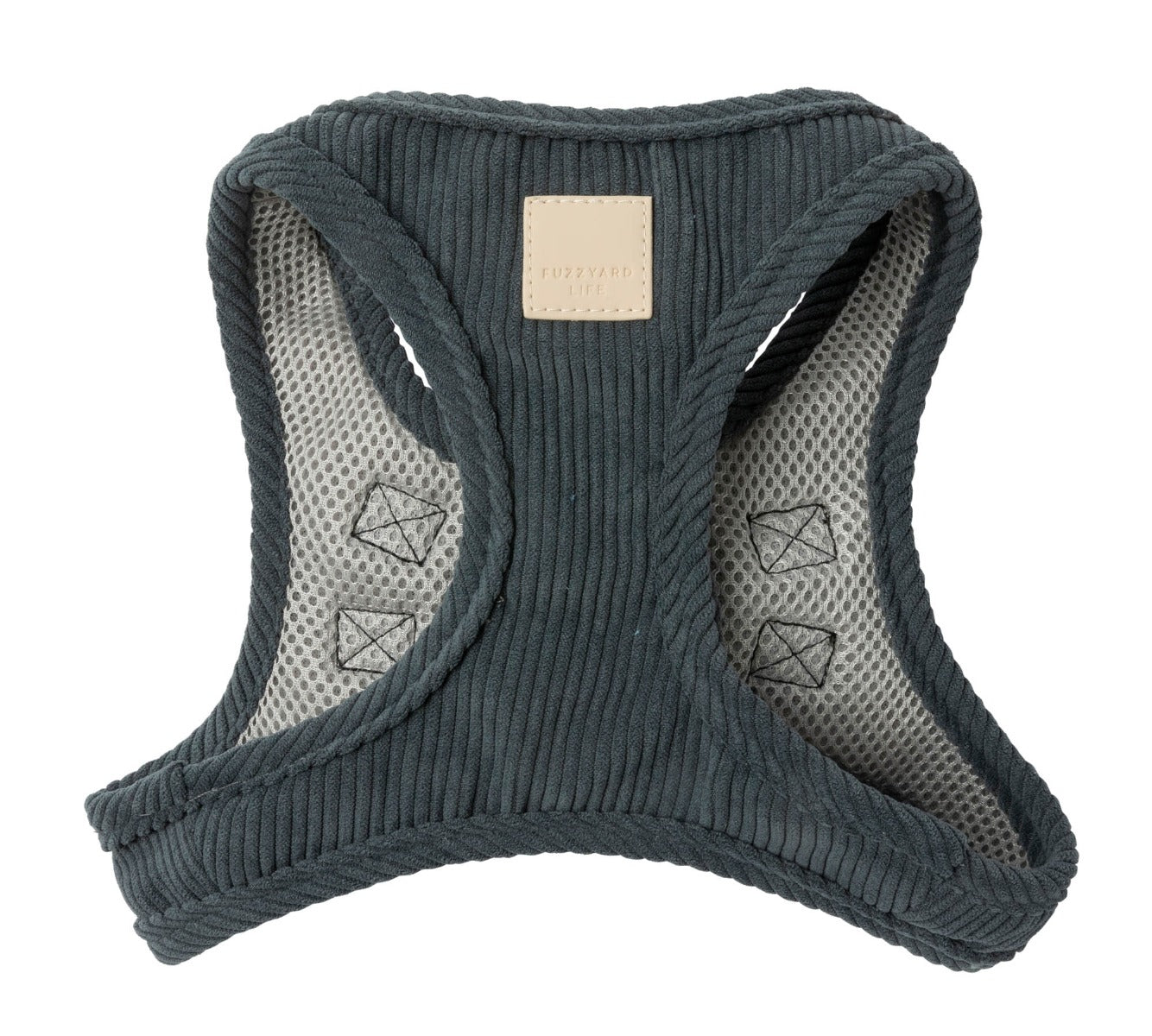 Corduroy Step In Harness - Slate Grey by FuzzYard Life