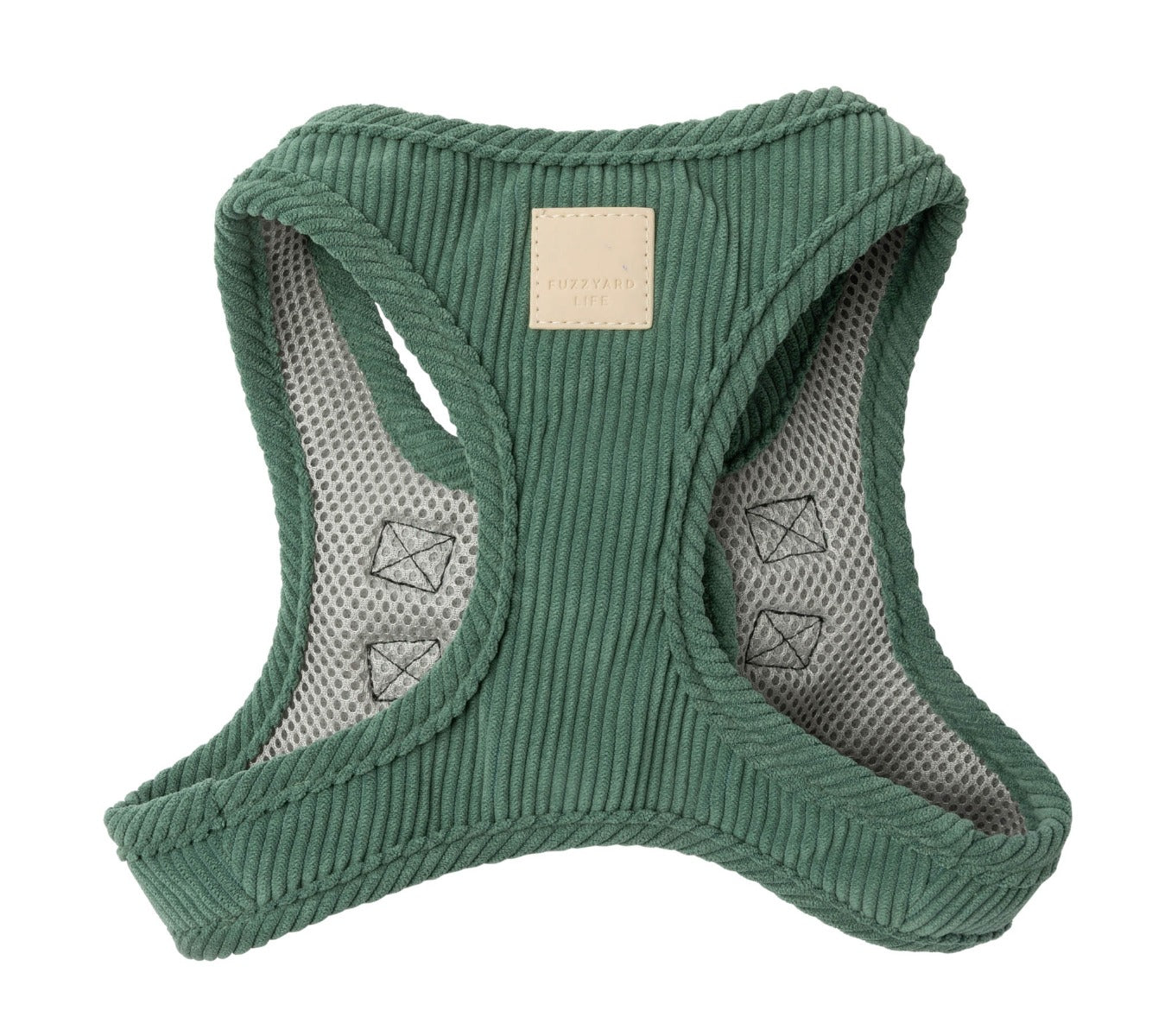 Corduroy Step In Harness - Myrtle Green by FuzzYard Life
