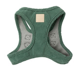 Corduroy Step In Harness - Myrtle Green by FuzzYard Life