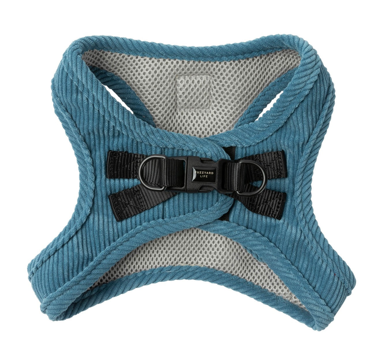 Corduroy Step In Harness - French Blue by FuzzYard Life