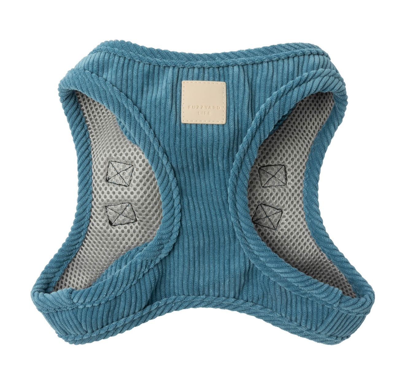 Corduroy Step In Harness - French Blue by FuzzYard Life