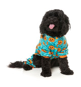 Jack Jack Jackie Lantern Teal Pajamas by FuzzYard