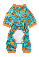 Jack Jack Jackie Lantern Teal Pajamas by FuzzYard