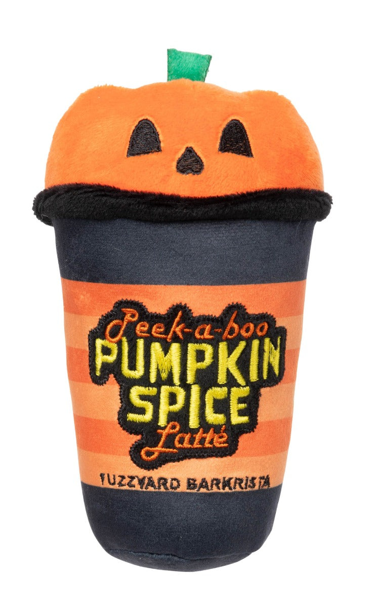 Peek-A-Boo Pumpkin Spice Latte - Dog Toy by FuzzYard