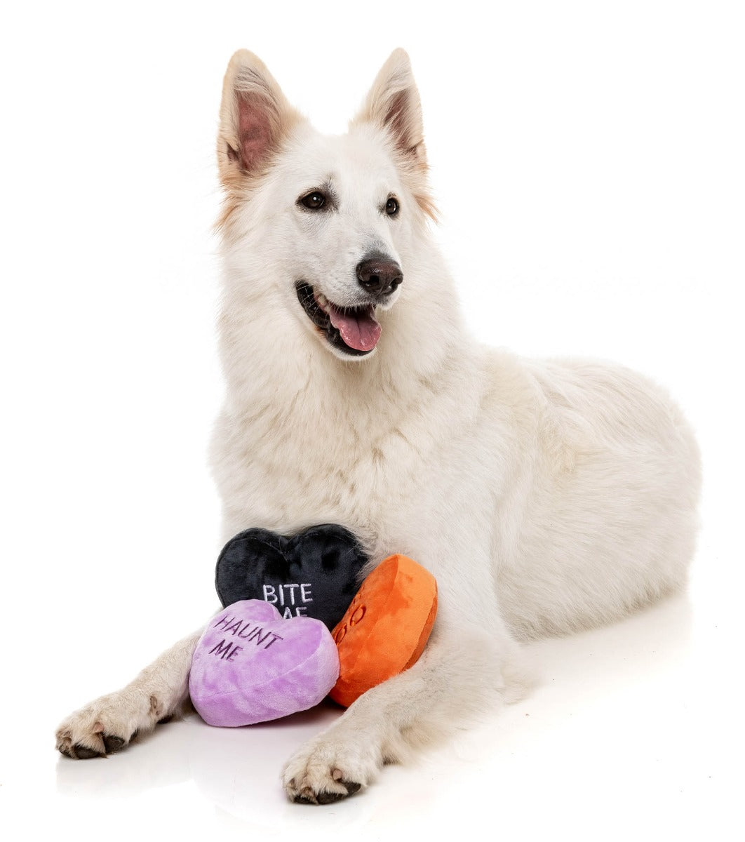 Spooky Candy Hearts 3PK - Dog Toy by FuzzYard