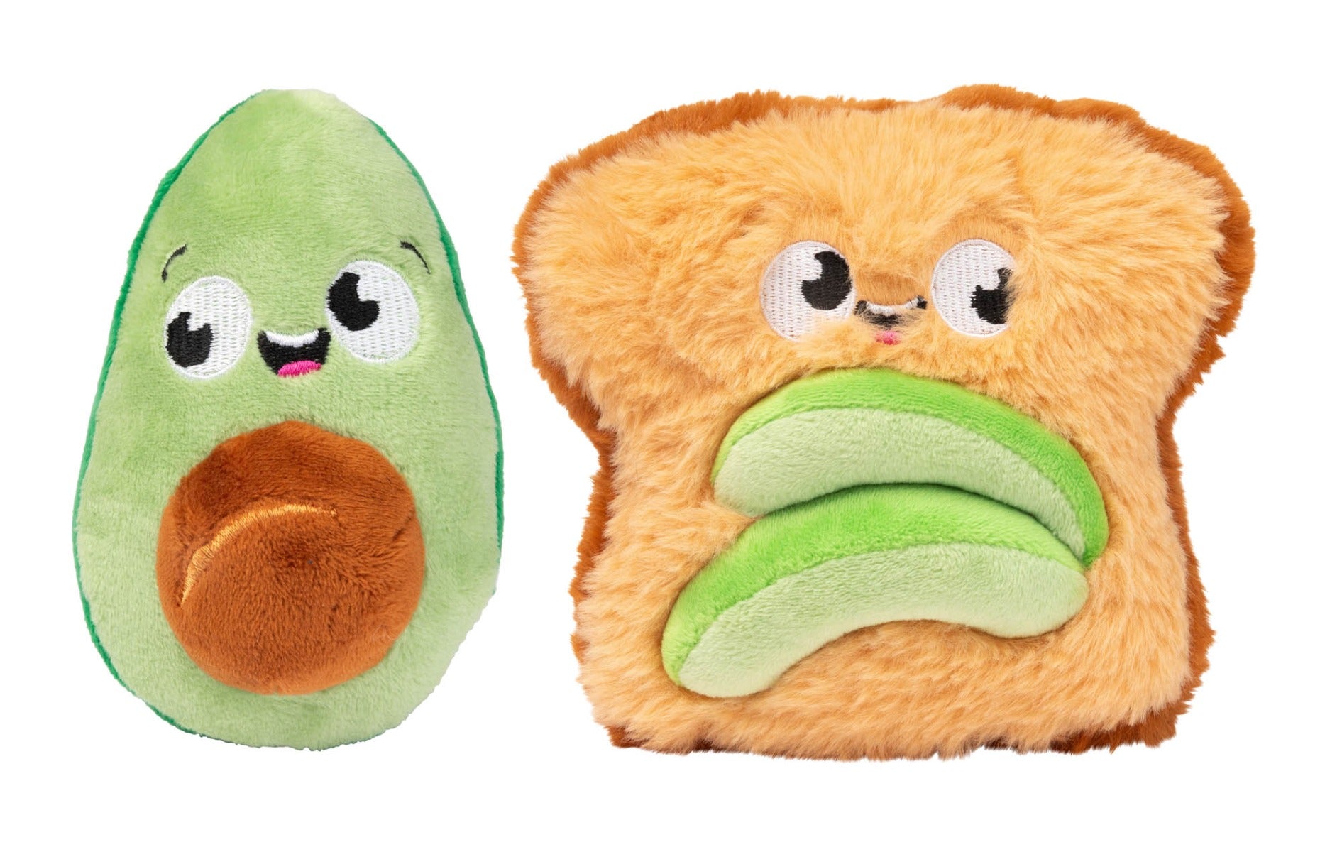 Avocado & Toast 2PK - Dog Toy by FuzzYard