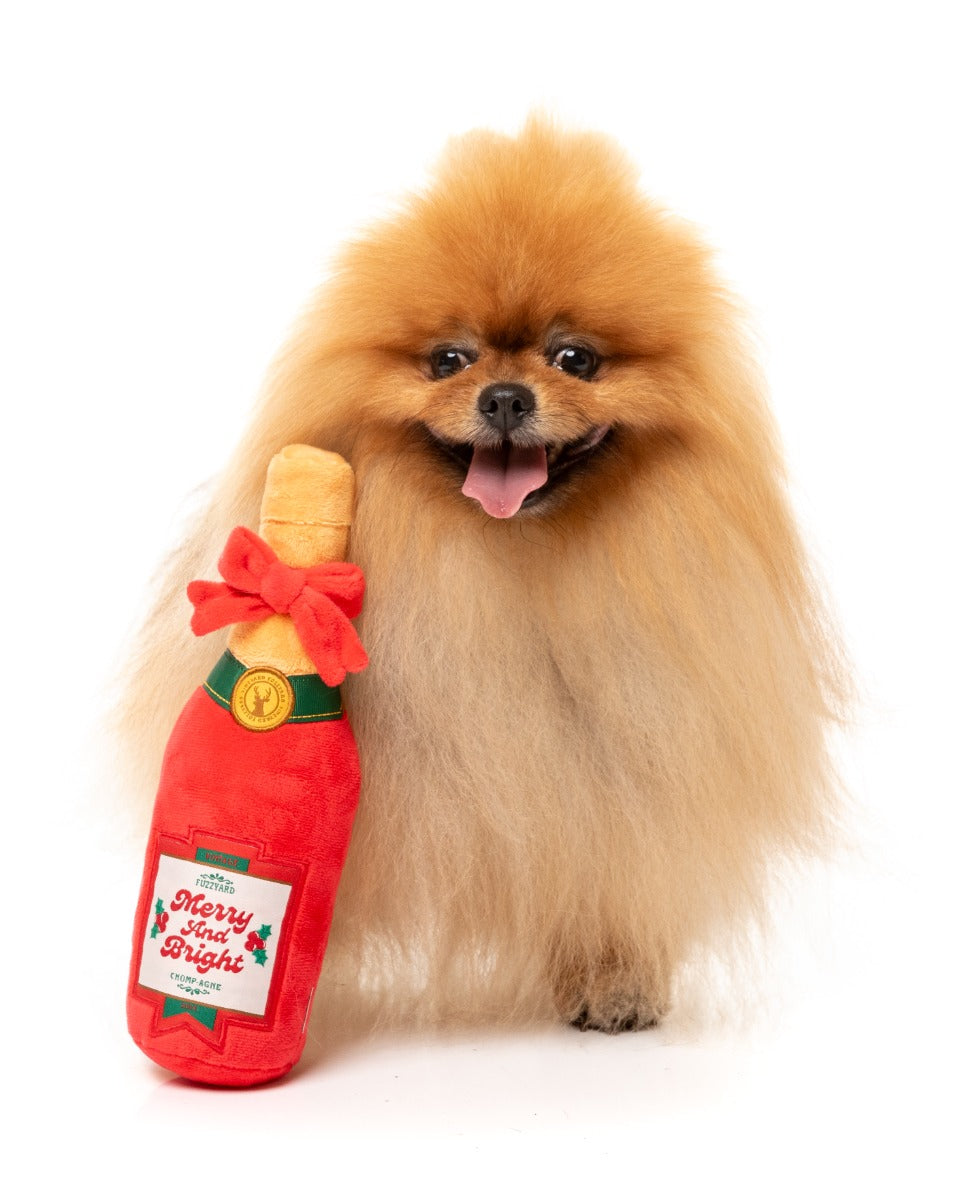 Merry & Bright Chompagne - Dog Toy by FuzzYard